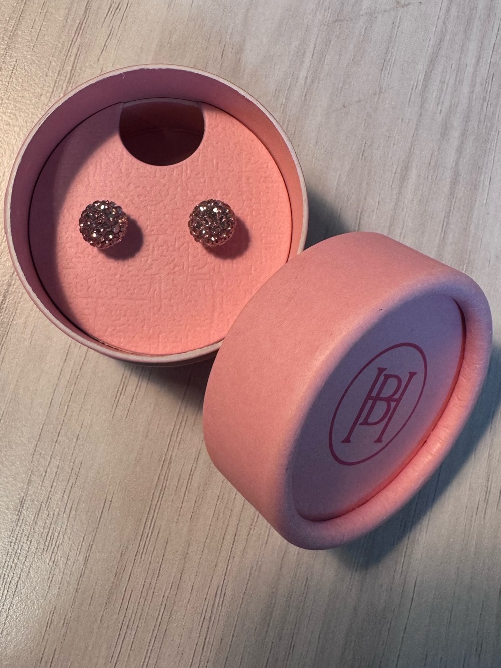 Hillberg and Berk Small Rose Gold Sparkle Balls- brand new never worn